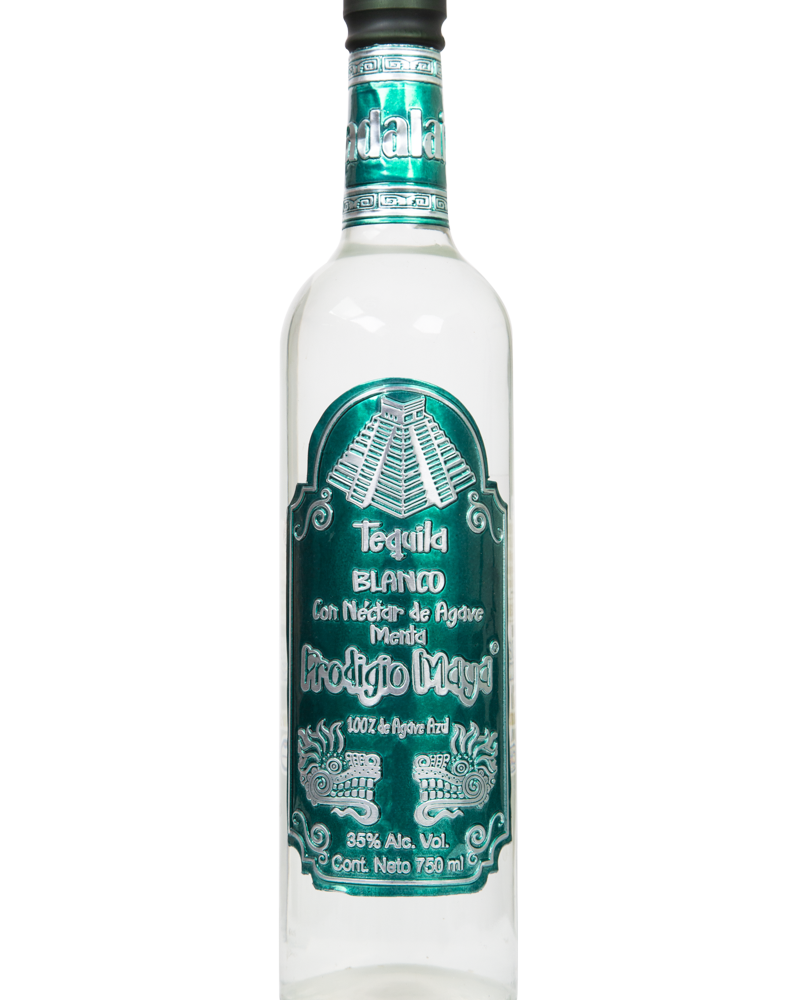 Tequila Prodigio Maya con Néctar de menta Blanco