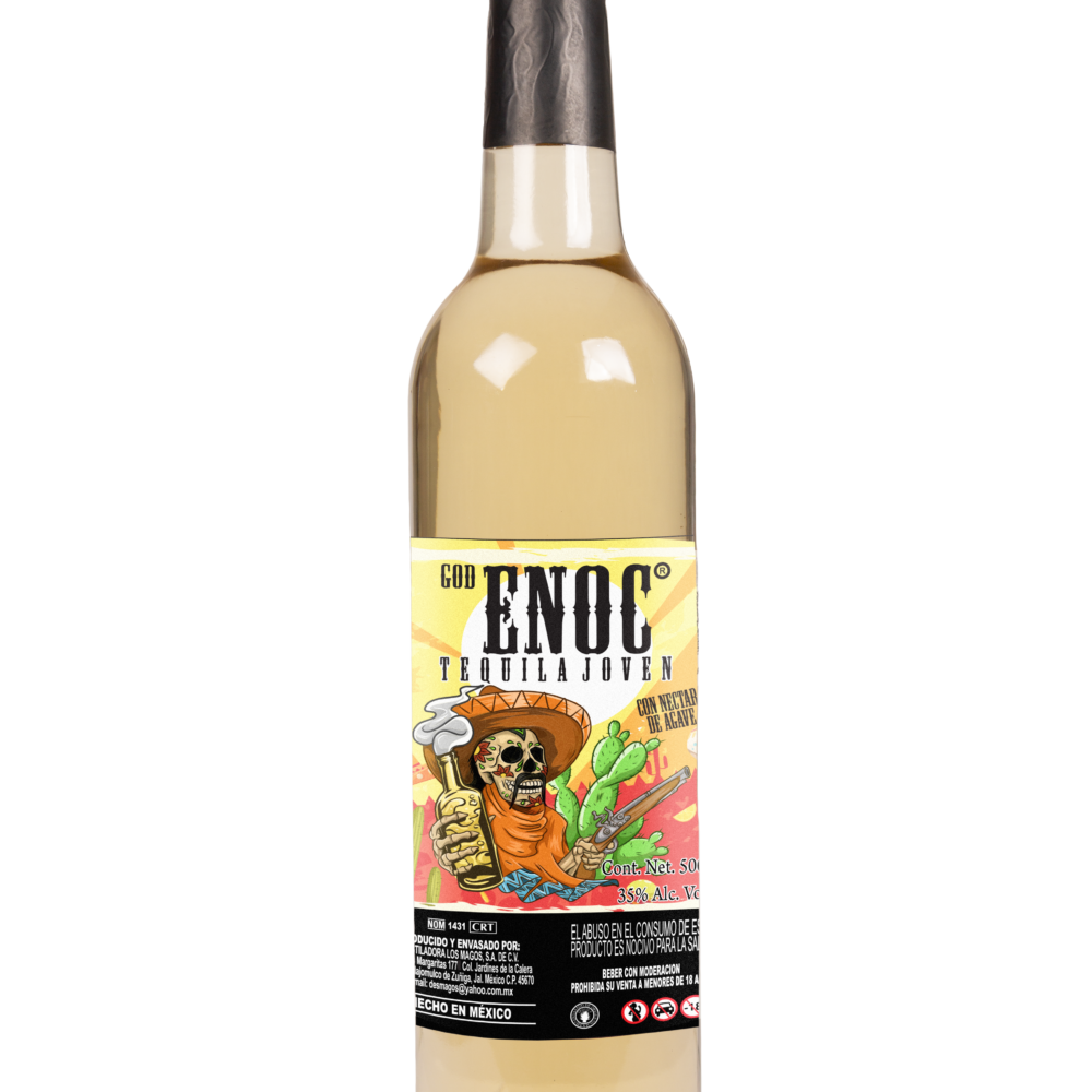 God Enoc Tequila Joven con néctar de Agave (500 ml) (Etiqueta Calavera)