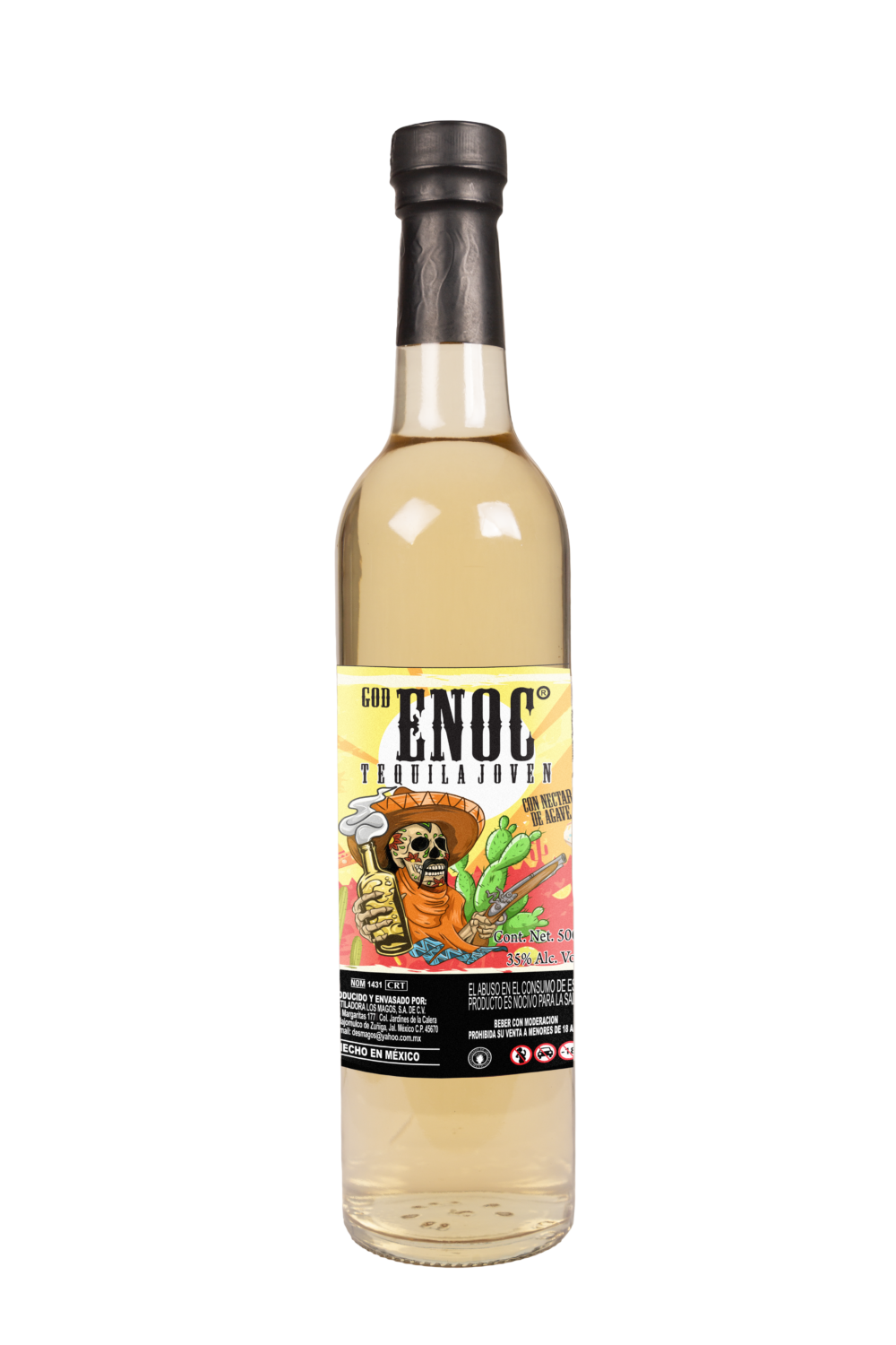 God Enoc Tequila Joven con néctar de Agave (500 ml) (Etiqueta Calavera)