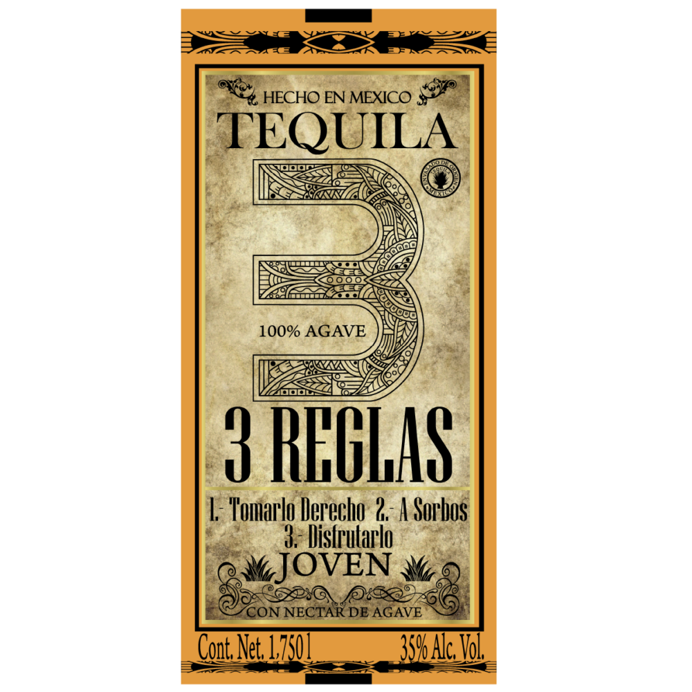 Tequila 3 Reglas Jóven 1,750ml