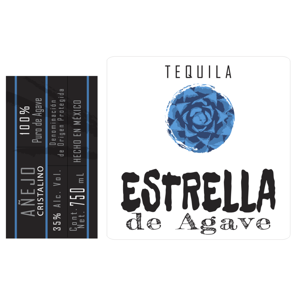 Tequila Estrella de Agave Añejo Cristalino