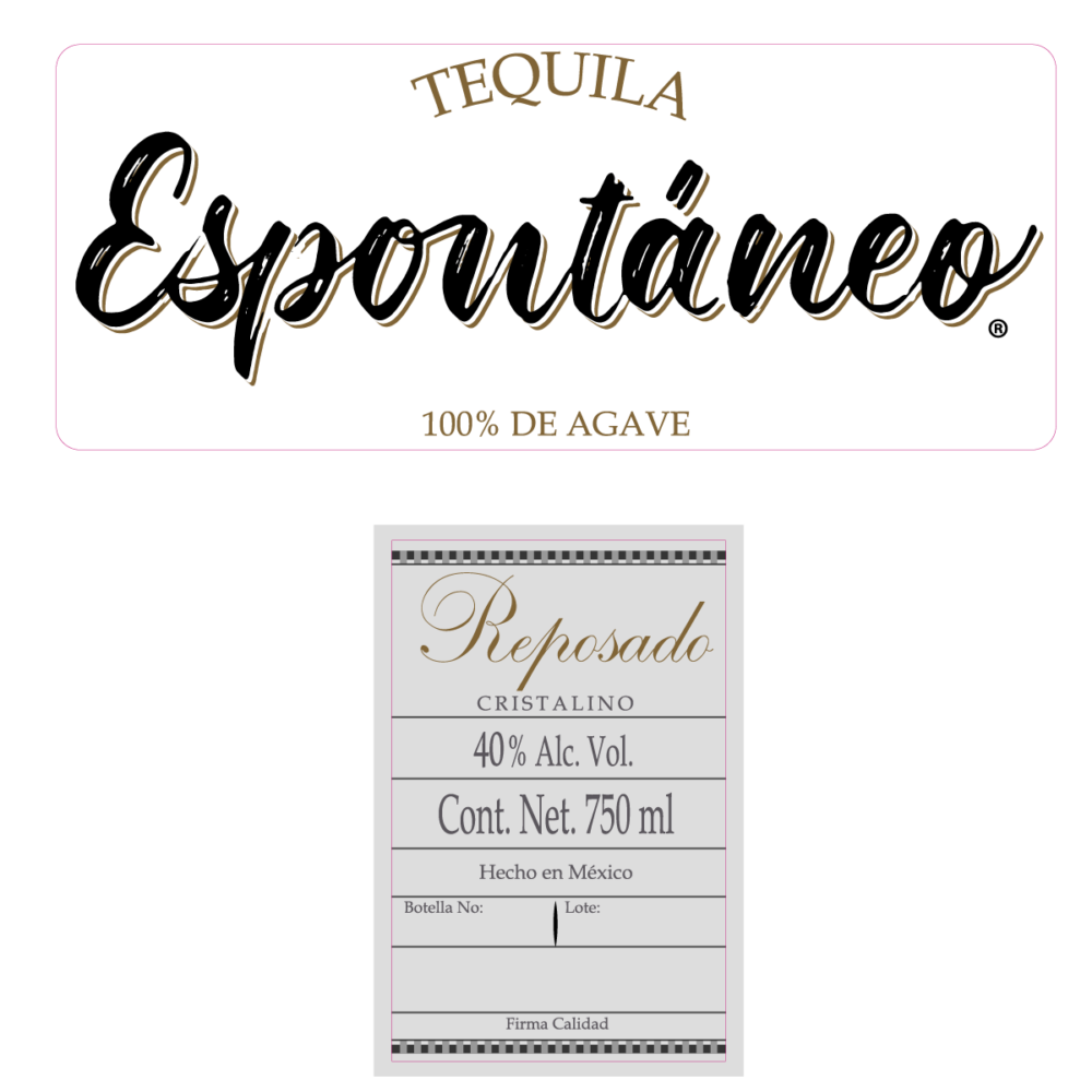 Tequila Espontáneo Reposado Cristalino