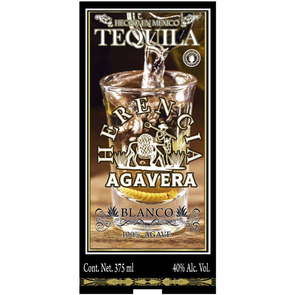 Tequila Herencia Agavera Etiqueta con Shot Blanco