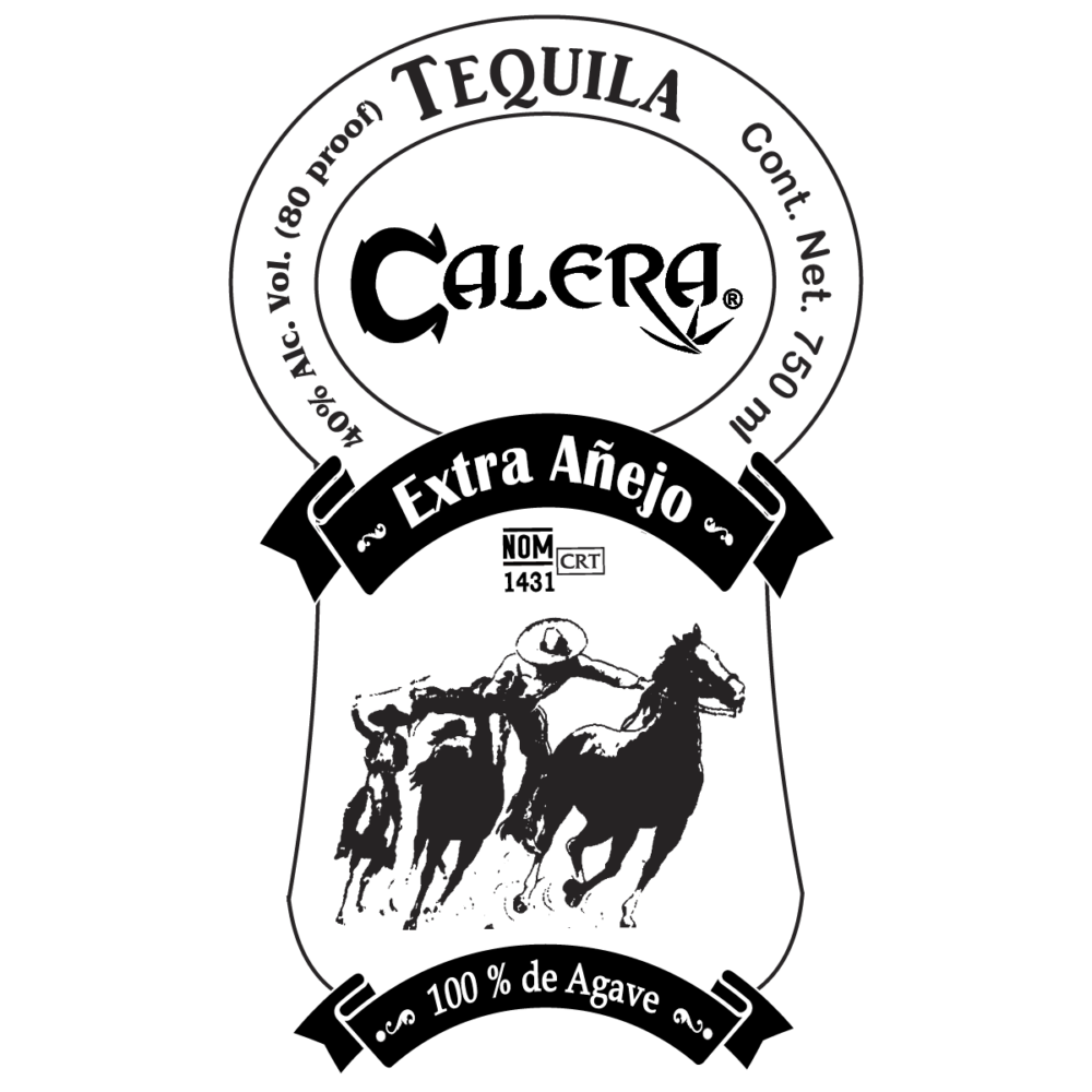 Tequila Calera Repujado Etiqueta Caballos Extra Añejo